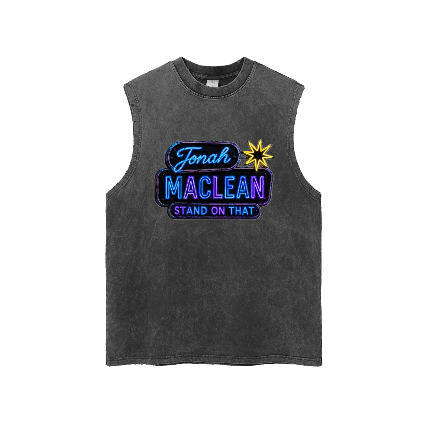 Snow Washed Frayed Tank